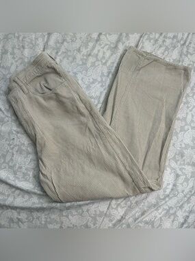 Men's Beige Corduroy Pants - Casual Everyday Wear